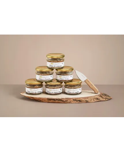 Rondin de bois - assortiments - coffret gourmand