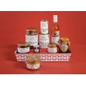 Corbeille "Noël enchanté" – Foie gras de canard, terrines de Noël, galantine, poulet aux fruits d’hiver et apéritif figue-noix