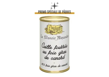 Caille Fourrée au Foie Gras de Canard, 40 % - Le Manoir Alexandre