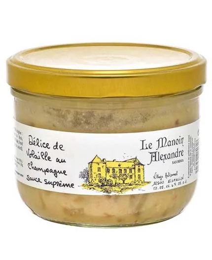Délice de Volaille au Champagne Sauce Suprême - Le Manoir Alexandre