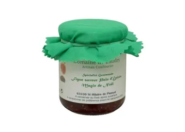 Spécialité Gourmande Figue Saveur Pain d'Épices "Cuisson au Chaudron de Cuivre à l'Air Libre" - Bocal 250 g
