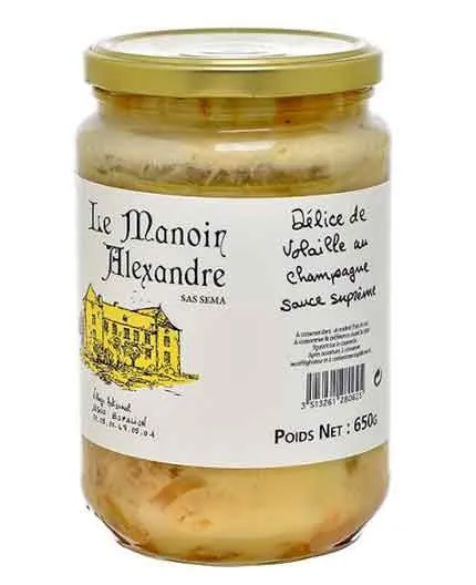 Délice de Volaille au Champagne Sauce Suprême - Le Manoir Alexandre