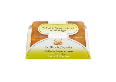 «Exotique» de foie gras de canard mi-cuit au yuzu "cuit en terrine"-opercule 200 g