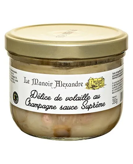 Délice de Volaille au Champagne Sauce Suprême - Le Manoir Alexandre